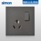 西蒙(simon)86型插座16A一开单控空调电源家用墙壁带开关三孔插座E6面板721682-61