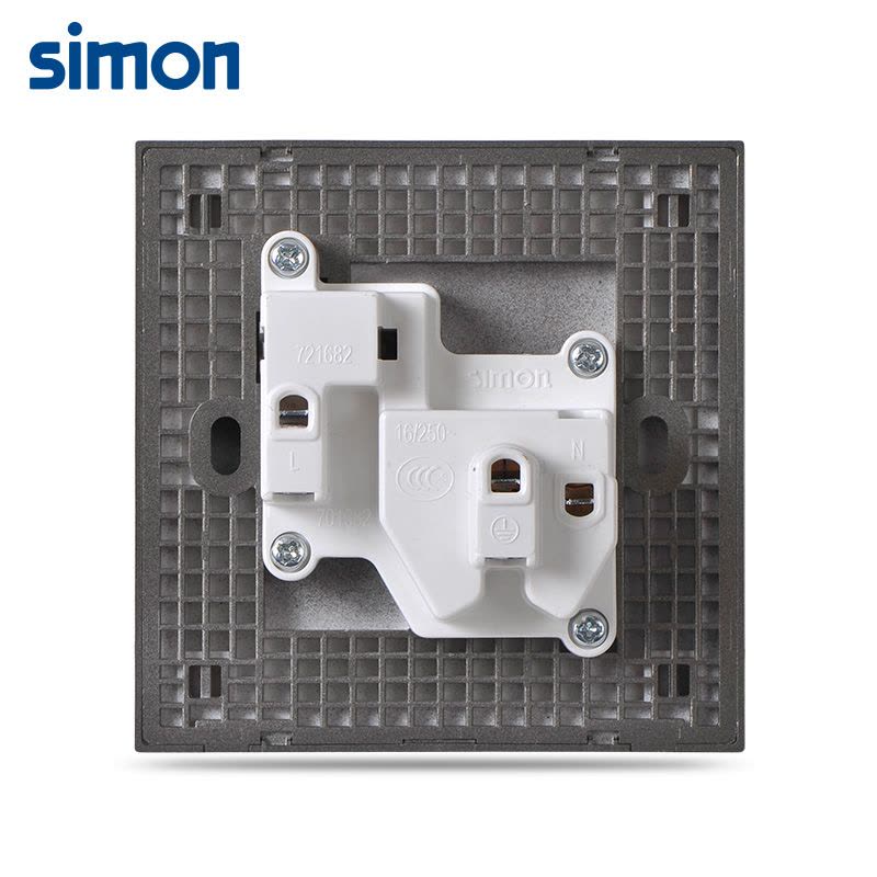 西蒙(simon)86型插座16A一开单控空调电源家用墙壁带开关三孔插座E6面板721682-61图片