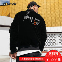 VIISHOW秋冬男装飞行员棉服棒球外套情侣时尚修身保暖棉衣MC2369174
