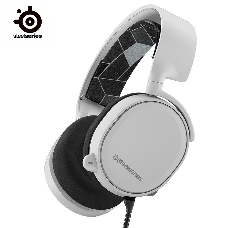 赛睿(SteelSeries)Arctis寒冰3 专业级指向性麦克风 7.1环绕声 专业电竞游戏耳机耳麦 白色高清大图