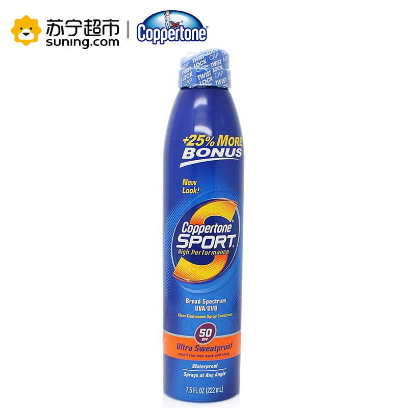 Coppertone 确美同 (水宝宝)运动型防晒喷雾 SPF30+ PA+++ 222ml图片