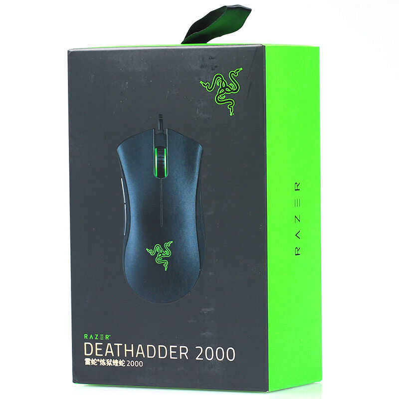 Razer雷蛇 DeathAdder炼狱蝰蛇型号2000 光电鼠标 人体工学鼠标吃鸡鼠标USBJ接口电竞有线游戏鼠标