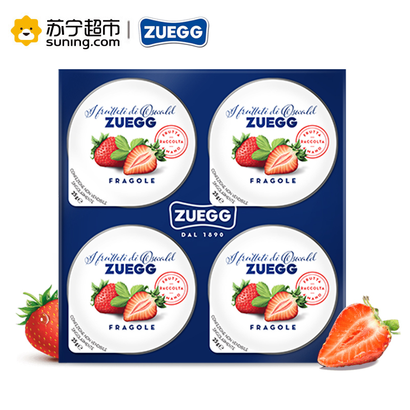 [苏宁超市]意大利进口 嘉丽ZUEGG 草莓果酱100g(25gx4)