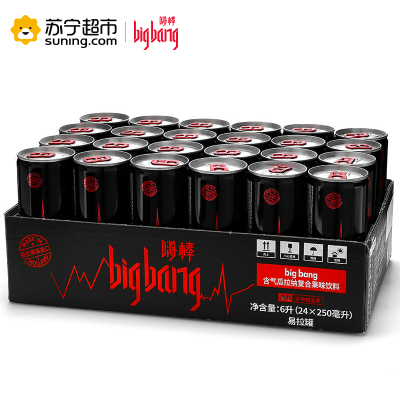 big bang嗨棒含气瓜拉纳复合果味饮料250ml*24罐 整箱装 (荷兰进口)