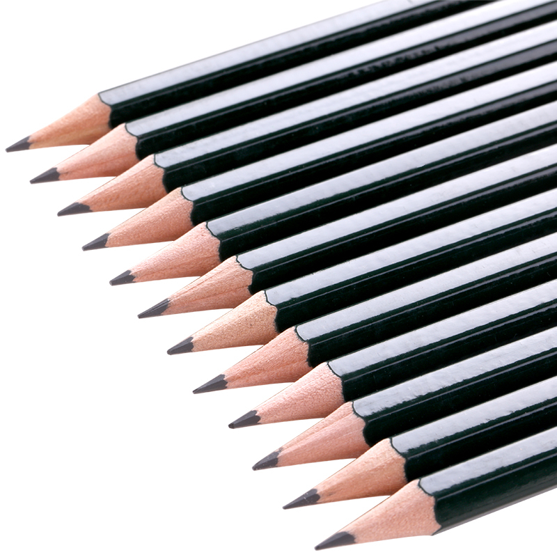得力deli70822h绘图素描铅笔12支盒2盒美术写生绘画铅笔素描铅笔绘图
