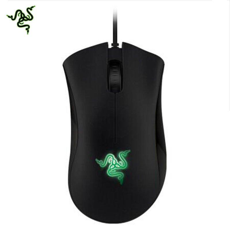 雷蛇 Razer 炼狱蝰蛇 1800DPI 穿越火线版 有线电竞游戏吃鸡鼠标 黑色 USB接口 光电鼠标 人体工学鼠标