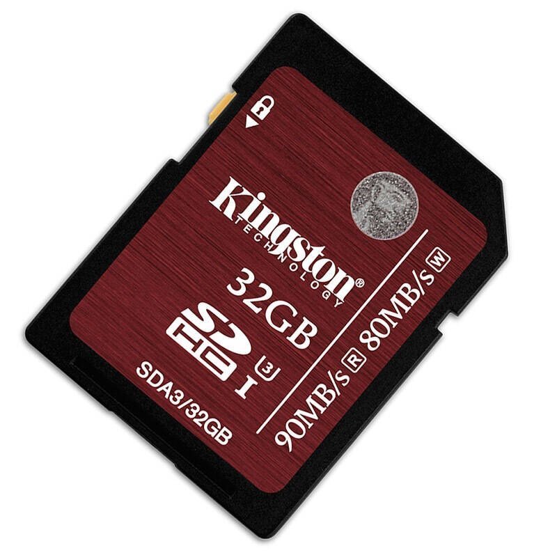 金士顿(Kingston)SD卡(SDA3)32G 90MB/s 相机存储卡UHS-I U3高速存储卡