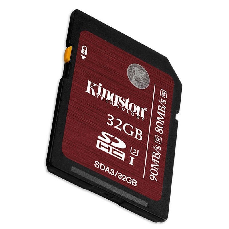 金士顿(Kingston)SD卡(SDA3)32G 90MB/s 相机存储卡UHS-I U3高速存储卡