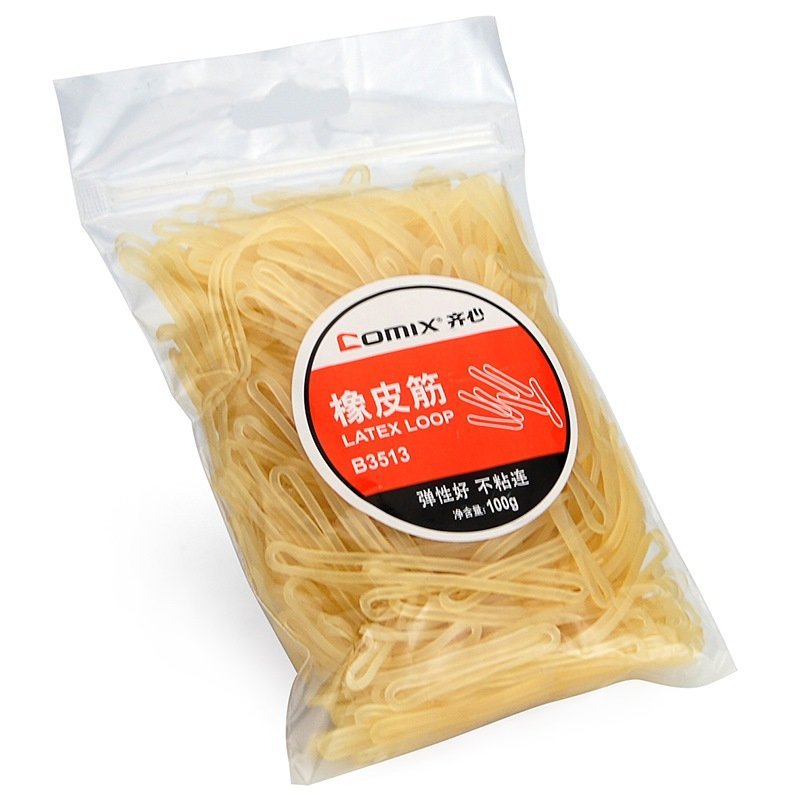 齐心（comix） 黄色 100g 橡皮筋 B3513（包*12袋）