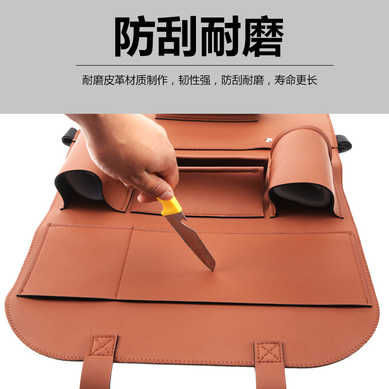[汽车用品]汽车靠背收纳袋悬挂式后座椅座挂袋车载椅背收纳置物袋儿童多功能 棕色