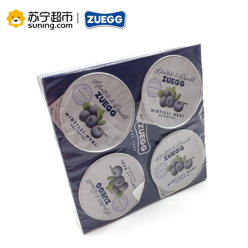 [苏宁超市]意大利进口 嘉丽ZUEGG 蓝莓果酱100g(25gx4)