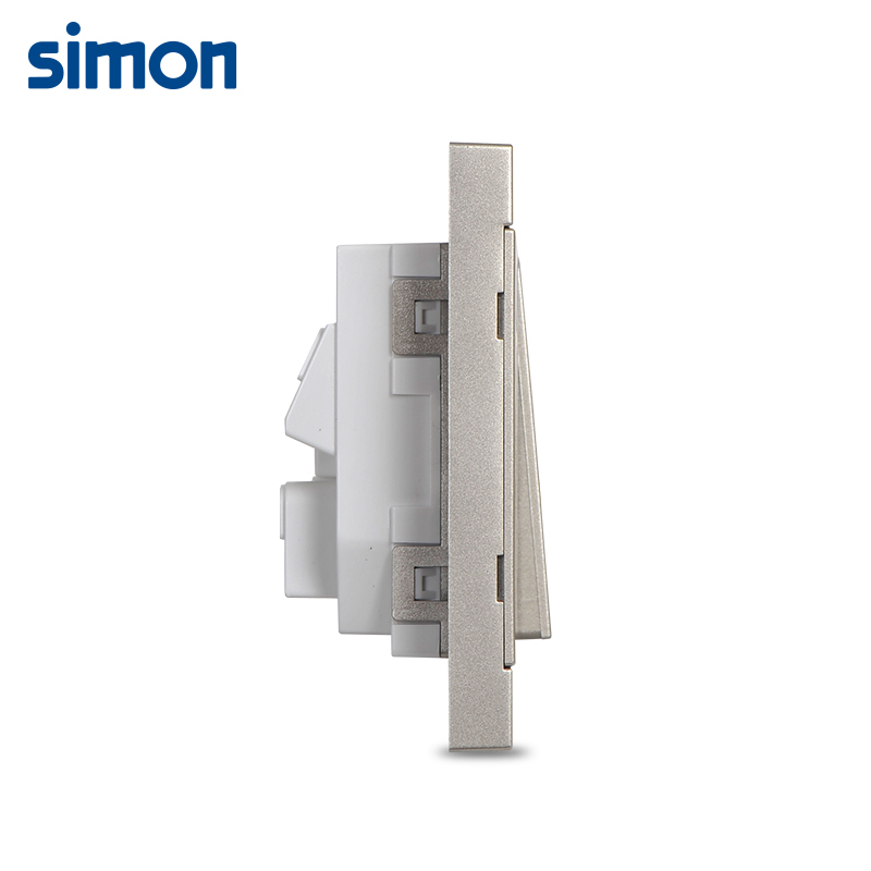 西蒙(simon)官方正品二三插五孔带开关单控电源墙壁插座面板家用i3香槟金色311086-44