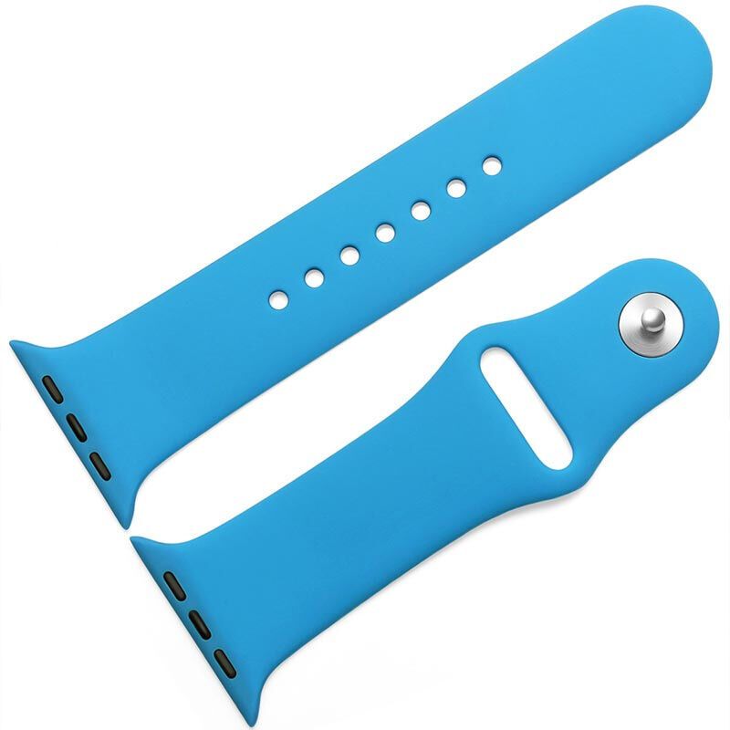 ESCASE 苹果表带Apple Watch1/2/3代表带 运动表带/休闲表带/硅胶表带 宽度38mm 蓝色