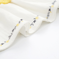 苏宁自营 婴姿坊女童纯色肩开扣圆领拼接连衣裙 黄色 80-120cm 1-6岁宝宝