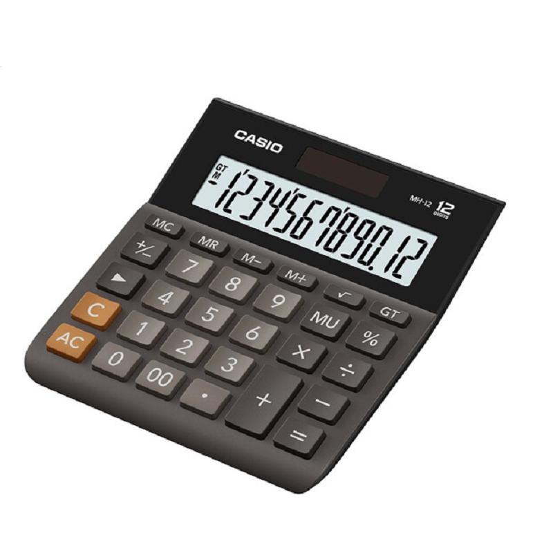 卡西欧(CASIO ) 小型 12位 双电源 超宽计算器 黑色 MH-12-BK(个)