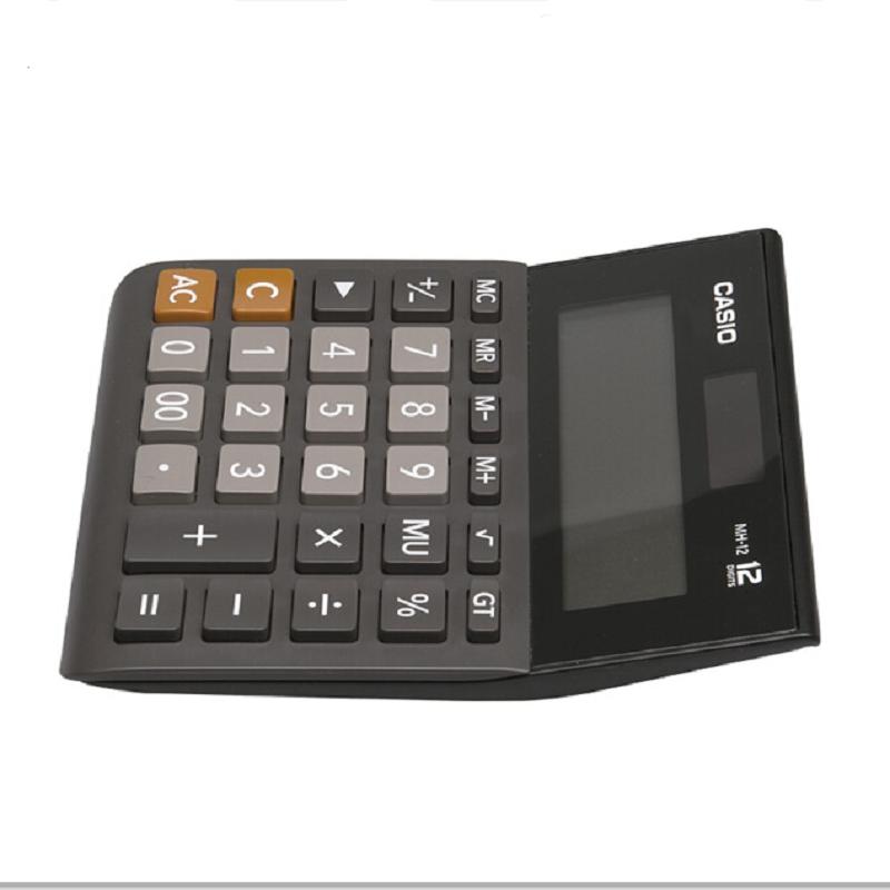 卡西欧(CASIO ) 小型 12位 双电源 超宽计算器 黑色 MH-12-BK(个)