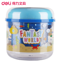 得力(deli)0707电池驱动电动削笔机 蓝色 合金钢滚刀 卡通可爱削笔器 铅笔刀学生卷笔刀 办公用品 学生文具