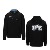 NBA 2017 秋季新款 快船队休闲加绒外套连帽夹克衫 男 WLTFK156