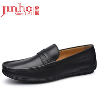 金猴 Jinho时尚潮流春秋款 商务休闲牛皮套脚男士 舒适透气驾车皮鞋 SQ20044