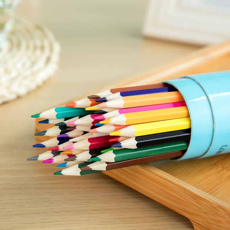 得力(deli)7015 36色彩色铅笔桶装 绘画艺术写生彩铅 学生素描彩铅 儿童绘画涂鸦铅笔 学生绘画笔 书写工具 画图片