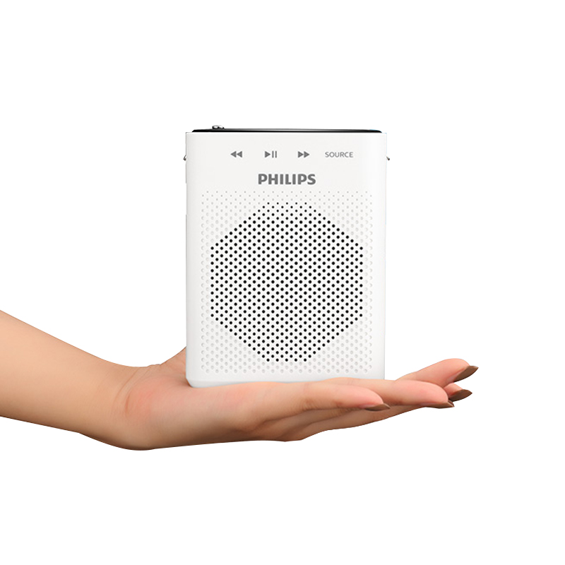 Philips/飞利浦SBM220无线小蜜蜂扩音器教师导游教学喊话迷你腰挂扬声器 便携式MP3音箱录音小音响 可插U盘