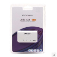 品胜(PISEN) USB3.0 CF SD TF三合一 多功能读卡器 白色(个)