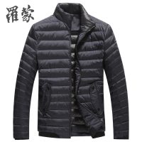 罗蒙男士羽绒服无帽立领羽绒衣青年商务休闲外套男冬装新款