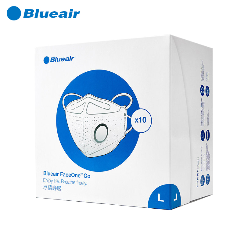 布鲁雅尔(blueair)口罩L码10只装 防尘透气防雾霾PM2.5高清大图