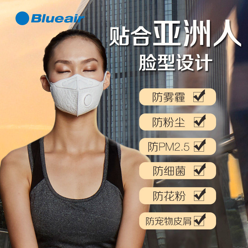 布鲁雅尔(blueair)口罩L码10只装 防尘透气防雾霾PM2.5高清大图