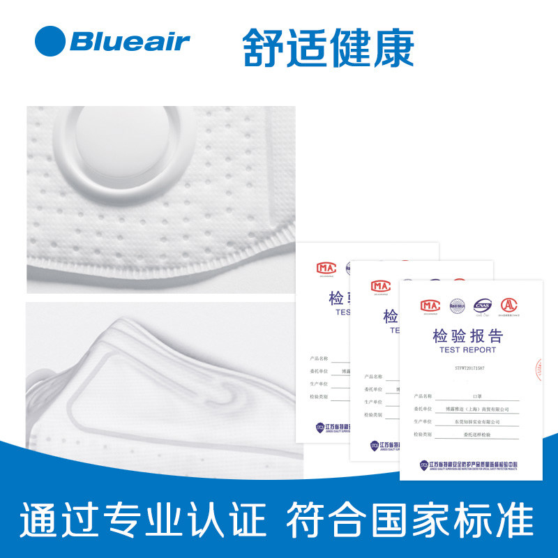 布鲁雅尔(blueair)口罩L码10只装 防尘透气防雾霾PM2.5高清大图