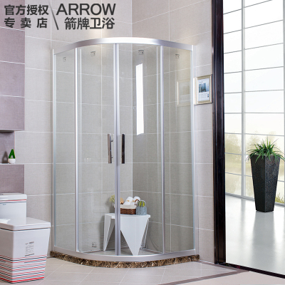 箭牌卫浴(ARROW)淋浴房全钢化玻璃安全防爆膜 硬质铝材淋浴房AE7101 靠墙式中式简约淋浴房