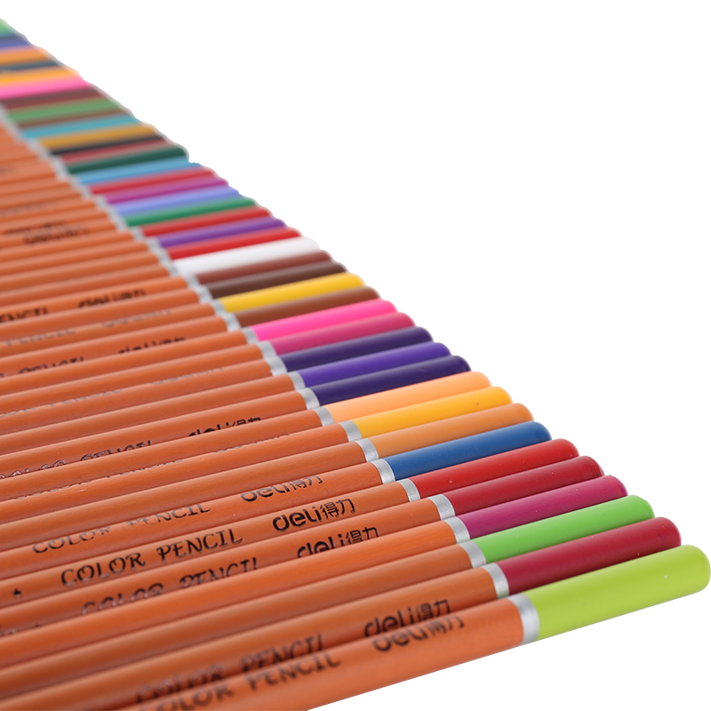 得力deli650260色油性彩色铅笔带笔筒套装秘密花园填色笔儿童涂鸦绘画