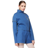 奢唯(Steve&Vivian)针织衫女 个性优雅高领套头针织衫154102201