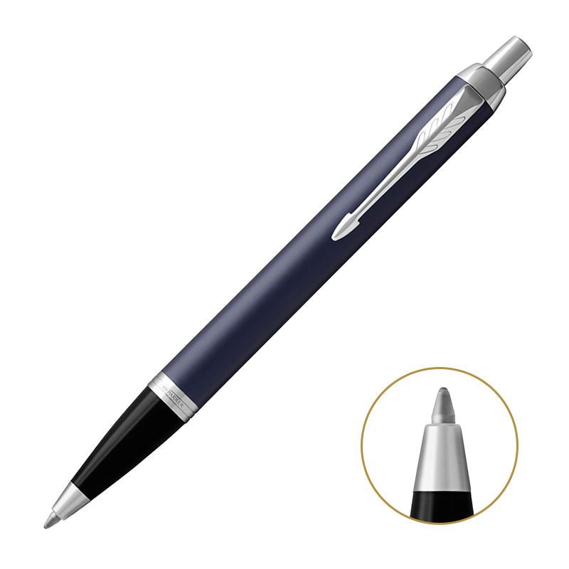 派克(PARKER)新品IM蓝色白夹原子笔