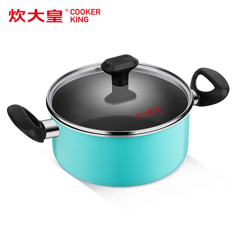 炊大皇(COOKER KING)汤锅 T20D1 家用小火锅煲汤锅具汤锅炖锅20cm加大不粘锅电磁炉通用