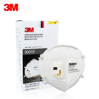 3M口罩KN90级防雾霾PM2.5防尘易呼吸口罩 带呼吸阀透气防护口罩9001V耳戴式 整盒独立装25个/盒