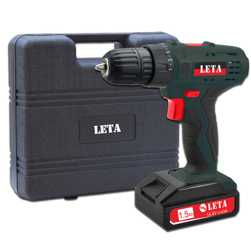 [苏宁自营]勒塔(LETA)工具 家用充电钻14.4V锂电池 无线手电钻套装 LT-LE921