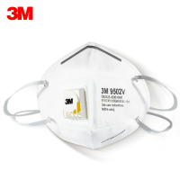 3M口罩KN95级防护防雾霾PM2.5防尘易呼吸口罩 成人男女通用带呼吸阀透气防护口罩头戴式9502V 2包共6只