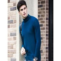 富贵鸟中青年时尚高领纯羊毛针织衫修身百搭休闲毛衣加厚FGN36310