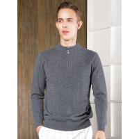 富贵鸟男士半高领纯羊绒针织衫冬季拉链圆领纯色休闲羊绒衫男FGN647