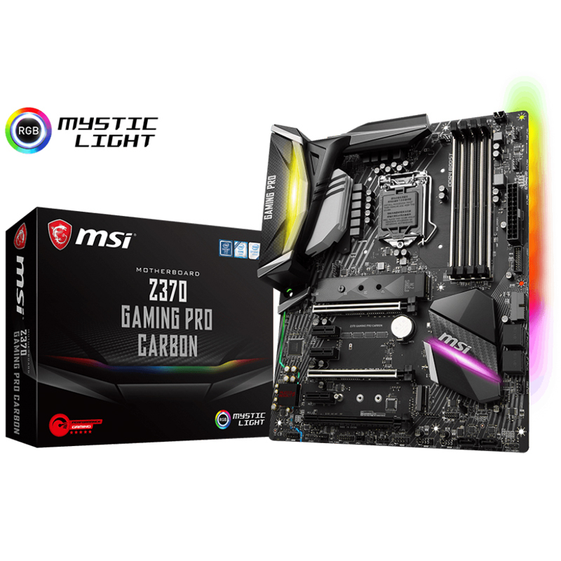 微星(MSI)Z370 GAMING PRO CARBON 台式机超频游戏主板(INTEL平台/LGA1151)