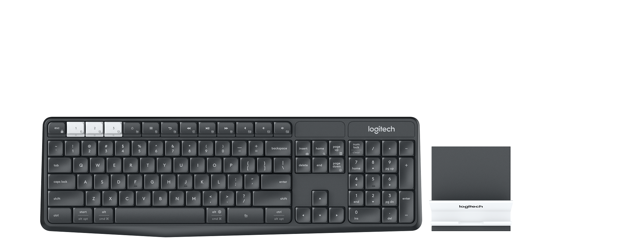 LOGITECH 920-008253 K375S MULTI-DEVICE WRL KB & STAND COMBO