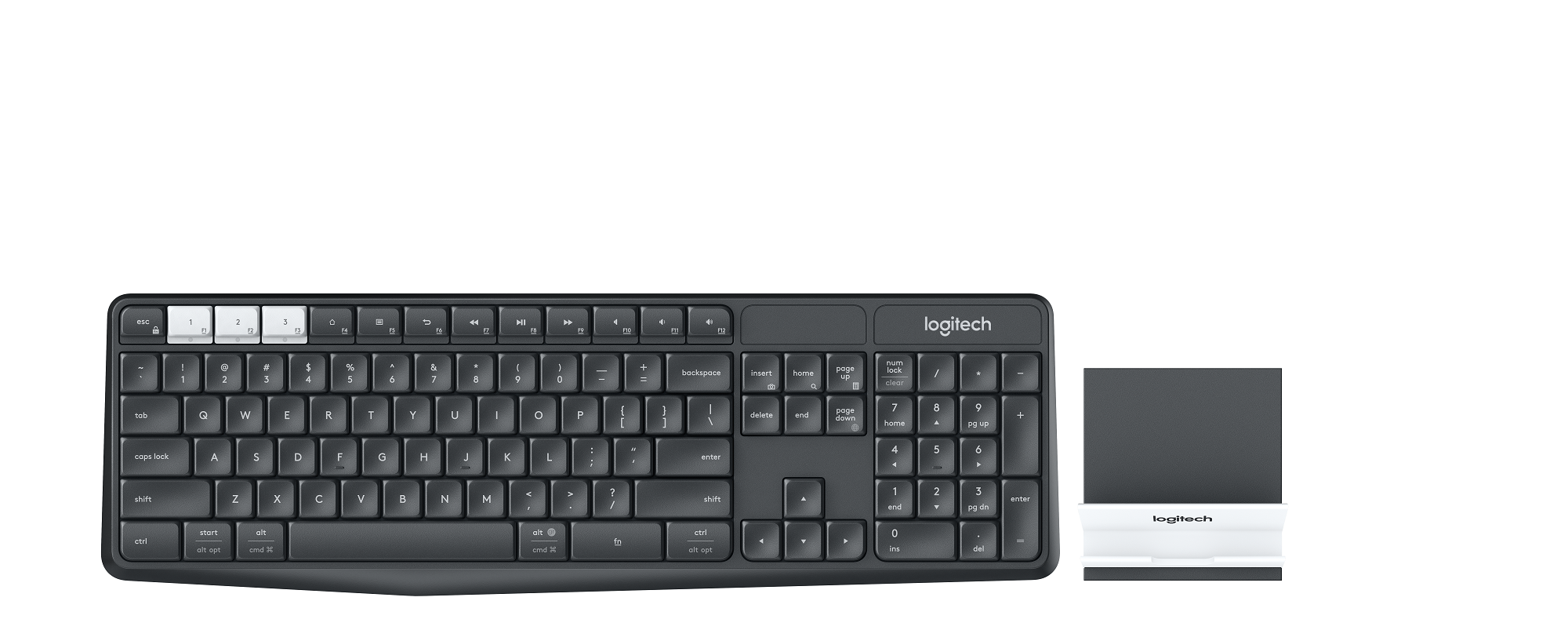 LOGITECH 920-008253 K375S MULTI-DEVICE WRL KB & STAND COMBO