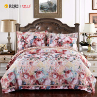 吉祥三宝家纺 欧饰四件套床上用品床品套件 伊洛芳菲 全棉 1.8m床