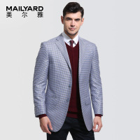 美尔雅（MAILYARD）西服单西装男 羊毛桑蚕丝男士商务休闲西服单件上衣 W02