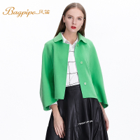 BAGPIPE/风笛2017春款毛呢外套女士秋冬斗篷衫休闲上衣呢子上衣潮