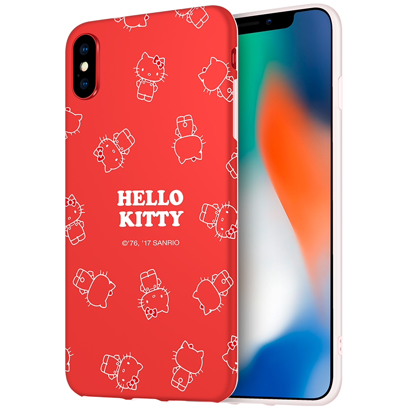 优加 iPhone X手机壳/手机套/保护壳/保苹果X手机套/保护壳Hello Kitty卡通硅胶防摔软壳