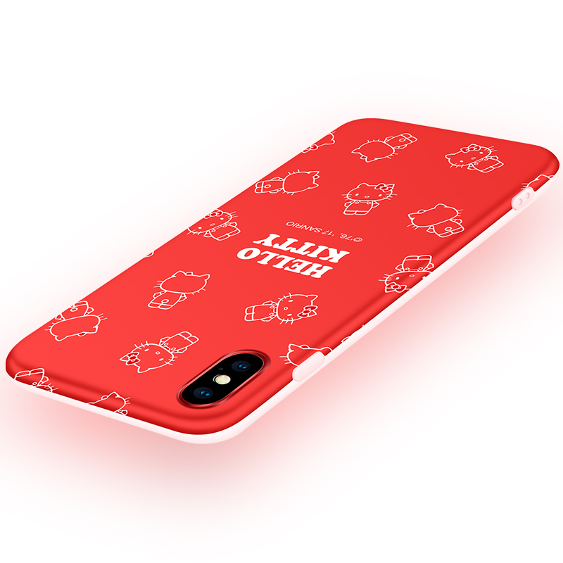 优加 iPhone X手机壳/手机套/保护壳/保苹果X手机套/保护壳Hello Kitty卡通硅胶防摔软壳
