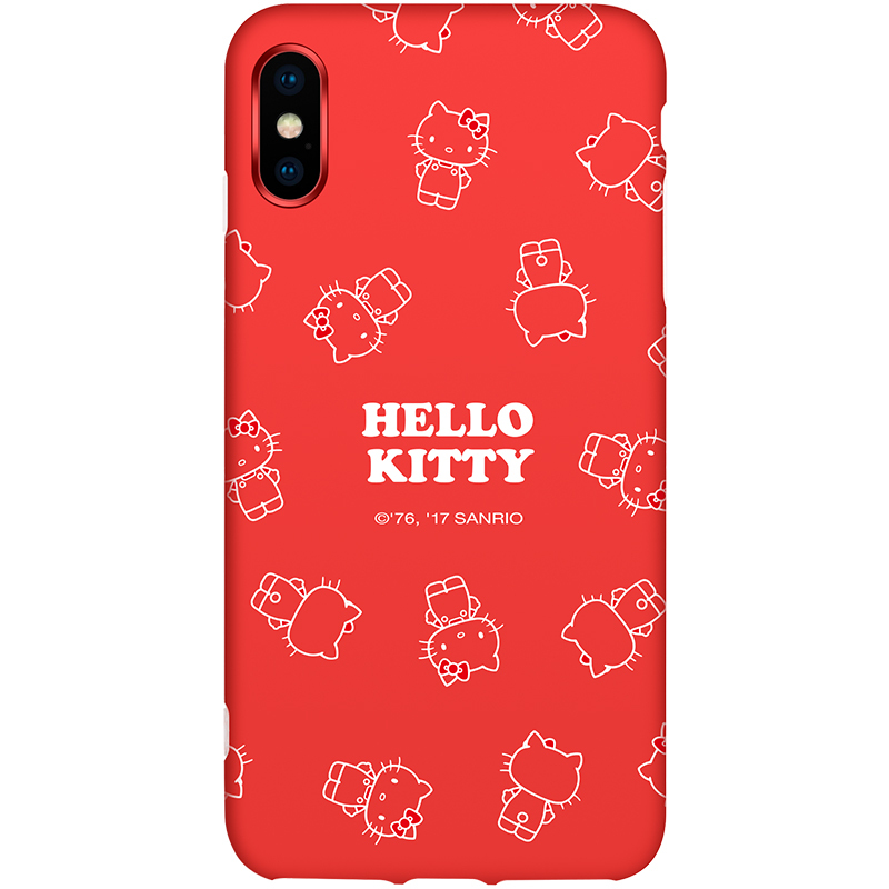优加 iPhone X手机壳/手机套/保护壳/保苹果X手机套/保护壳Hello Kitty卡通硅胶防摔软壳