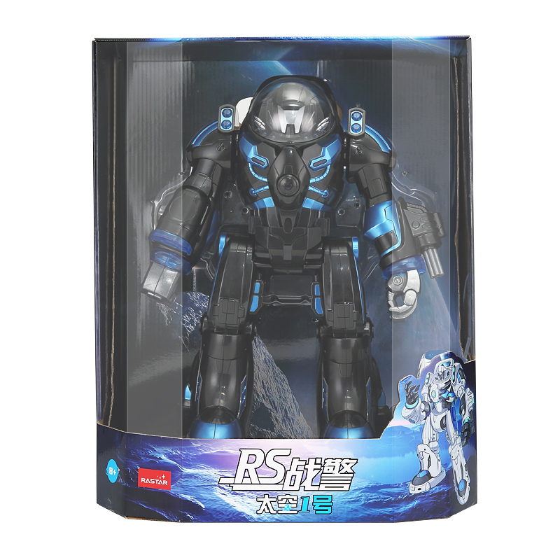 星辉(Rastar)儿童遥控智能大型机器人太空1号儿童电动玩具男孩礼物车模76960宇宙黑